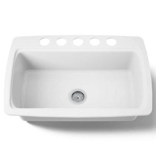 Main product image of Cape Dory 33" Undermount Single-bowl Kitchen Sink (White), K-5864-5U-0