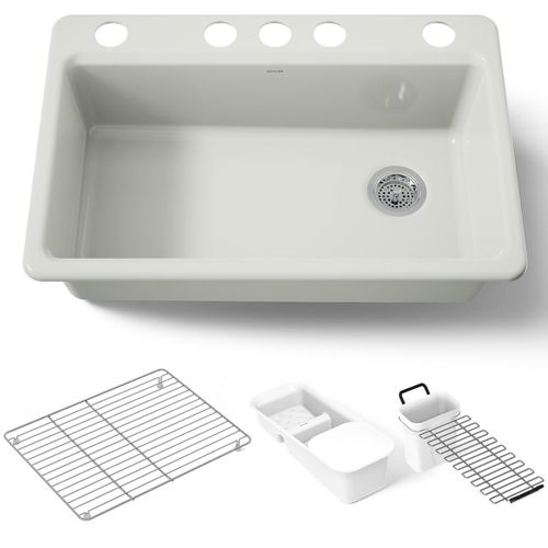 Main product image of Riverby 33" Undermount Single-bowl Workstation Kitchen Sink (Dune), K-5871-5UA3-NY