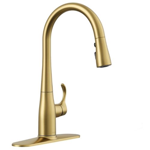 Main product image of Simplice Compact Pull-down Kitchen Faucet w/ 3-Function Sprayhead (Vibrant Brushed Moderne Brass), K-597-2MB