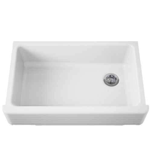 Main product image of Hayridge Whitehaven 35-11/16" Undermount Single-bowl Farmhouse Kitchen Sink (White), K-6351-0