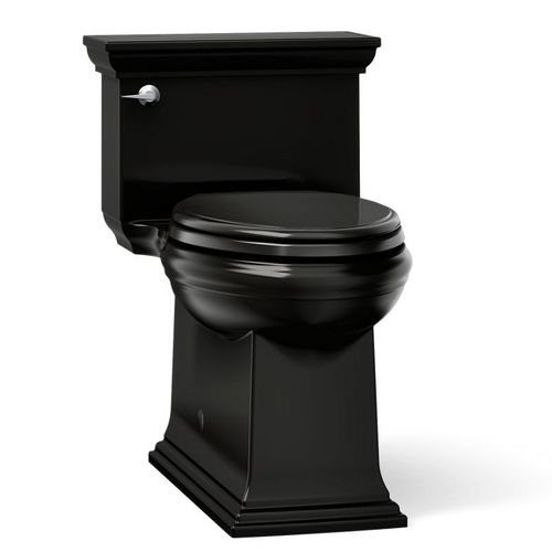 Main product image of Memoirs Stately One-piece Compact Elongated Toilet w/ Skirted Trapway, 1.28 GPF (Black), K-6428-7