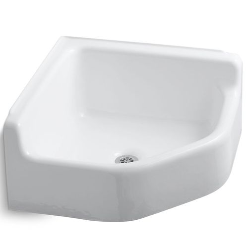 Main product image of Whitby Floor Mount Corner Service Sink (White), K-6710-0