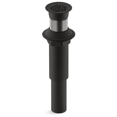Main product image of Decorative Grid Drain w/ out Overflow (Matte Black), K-7108-BL