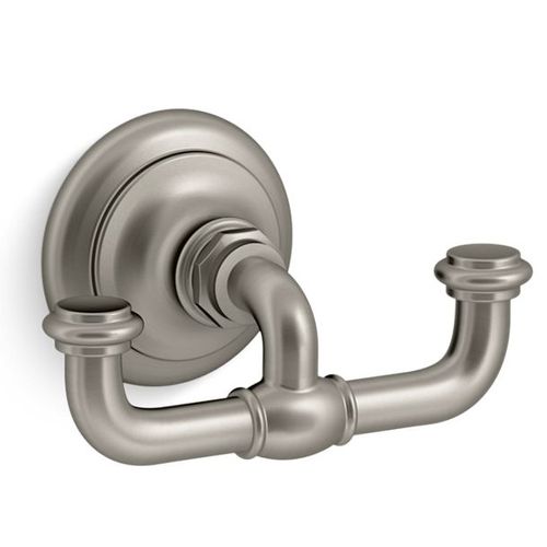 Main product image of Artifacts Double Robe Hook (Vibrant Brushed Nickel), K-72572-BN