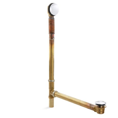 Main product image of Clearflo Brass Toe Tap Bath Drain (Polished Chrome), K-7265-CP