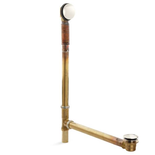 Main product image of Clearflo Brass Toe Tap Bath Drain (Vibrant Polished Nickel), K-7265-SN