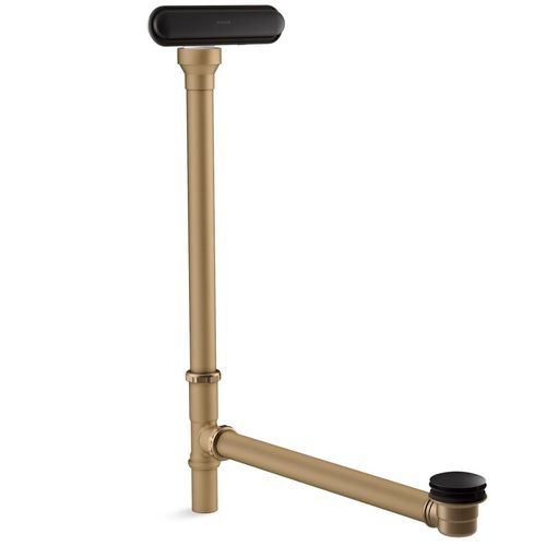 Main product image of Clearflo Slotted Overflow Brass Bath Drain (Matte Black), K-7271-BL