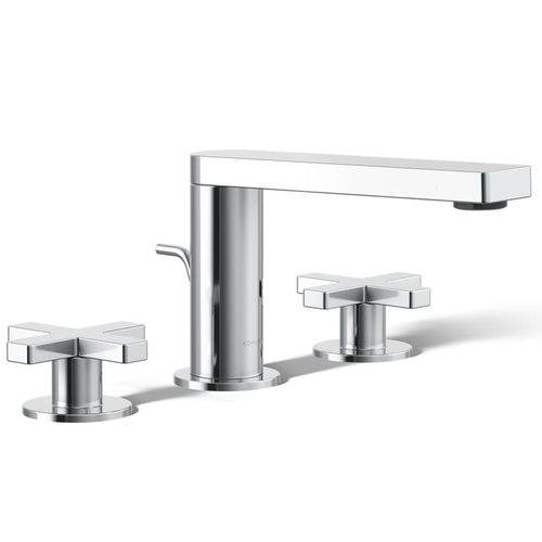Main product image of Composed Widespread Bathroom Sink Faucet w/ Cross Handles, 1.2 GPM (Polished Chrome), K-73060-3-CP