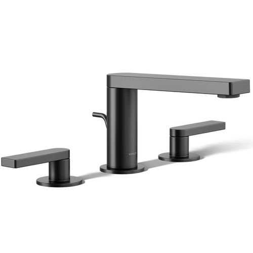 Main product image of Composed Widespread Bathroom Sink Faucet w/ Lever Handles, 1.2 GPM (Matte Black), K-73060-4-BL