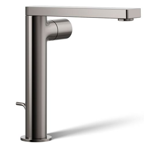 Main product image of Composed Tall Single-handle Bathroom Sink Faucet w/ Cylindrical Handle, 1.2 GPM (Vibrant Titanium), K-73159-7-TT