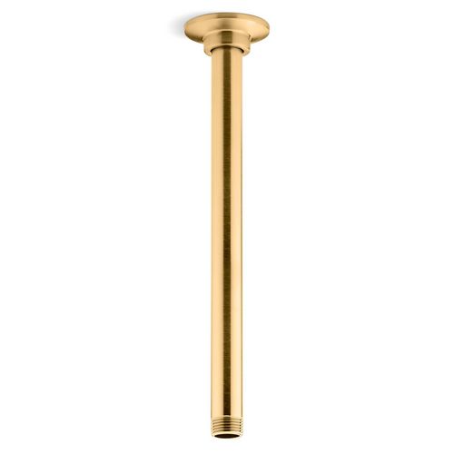 Main product image of 12" Ceiling Mount 1-Function Rainhead Arm And Flange (Vibrant Brushed Moderne Brass), K-7392-2MB
