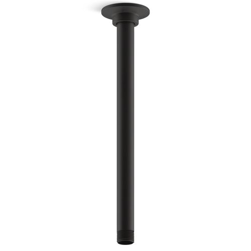 Main product image of 12" Ceiling Mount 1-Function Rainhead Arm And Flange (Matte Black), K-7392-BL