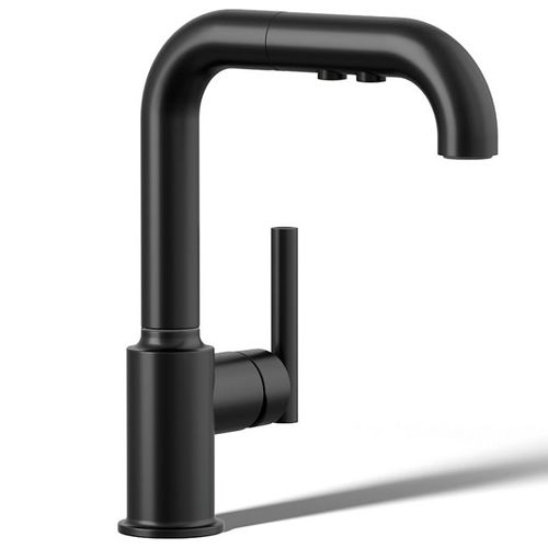 Main product image of Purist Pull-out Kitchen Faucet w/ 3-Function Sprayhead (Matte Black), K-7506-BL