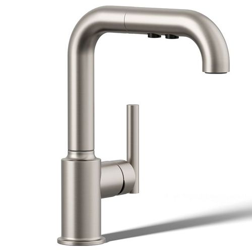 Main product image of Purist Pull-out Kitchen Faucet w/ 3-Function Sprayhead (Vibrant Stainless), K-7506-VS