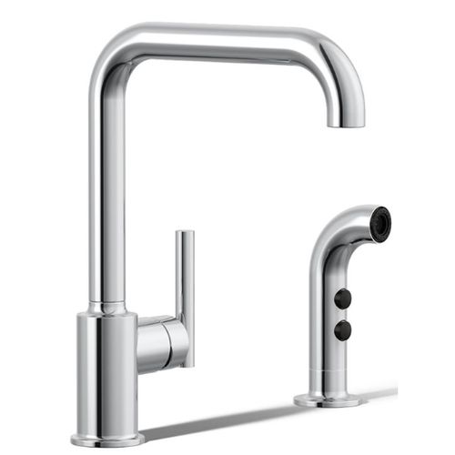 Main product image of Purist Single-handle Kitchen Faucet w/ Side Sprayer (Polished Chrome), K-7508-CP