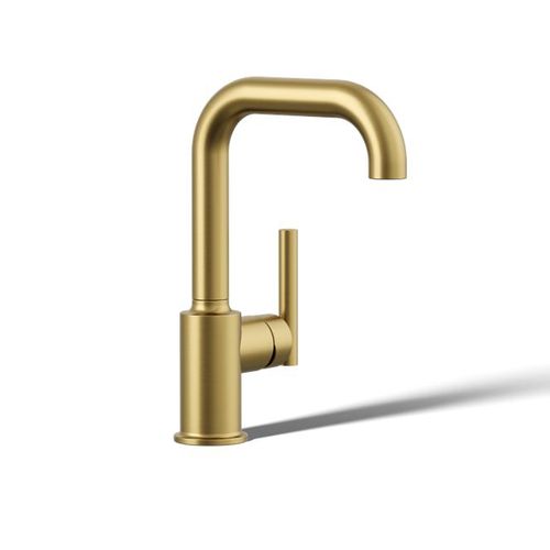 Main product image of Purist Single-handle Bar Sink Faucet (Vibrant Brushed Moderne Brass), K-7509-2MB