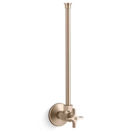 Main product image of 1/2" Npt Angle Supply w/ Stop w/ Cross Handle And Annealed Vertical Tube (Vibrant Brushed Bronze), K-7638-BV