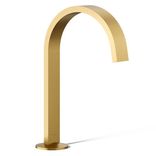 Main product image of Bathroom Sink Faucet Spout Only w/ Ribbon Design, 1.2 GPM (Vibrant Brushed Moderne Brass), K-77968-2MB