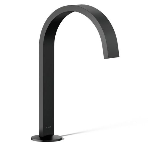 Main product image of Bathroom Sink Faucet Spout Only w/ Ribbon Design, 1.2 GPM (Matte Black), K-77968-BL