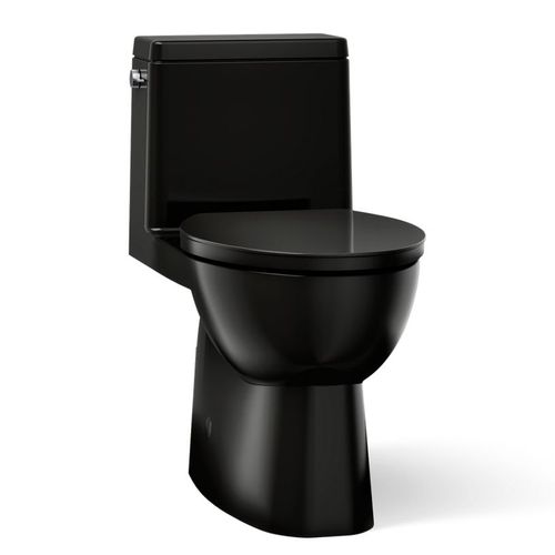 Main product image of Reach One-piece Compact Elongated Toilet w/ Skirted Trapway, 1.28 GPF (Black), K-78080-7