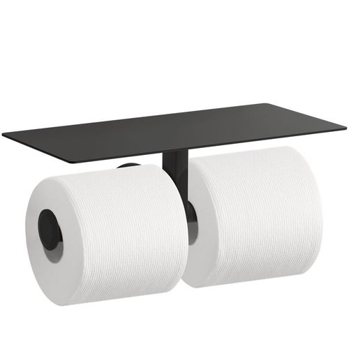 Main product image of Covered Double Toilet Paper Holder (Matte Black), K-78384-BL