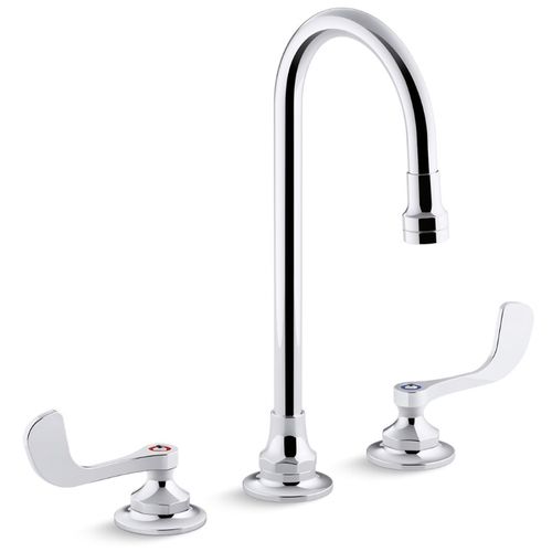 Main product image of Triton Bowe 1.0 GPM Widespread Bathroom Sink Faucet w/ Aerated Flow, Gooseneck Spout And Wristblade Handles, Drain Not Included (Polished Chrome), K-800T70-5AKA-CP