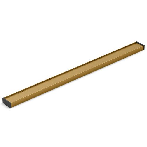Main product image of 2-1/2" X 36" Linear Drain Grate w/ Tile-in Panel (Vibrant Brushed Moderne Brass), K-80647-2MB