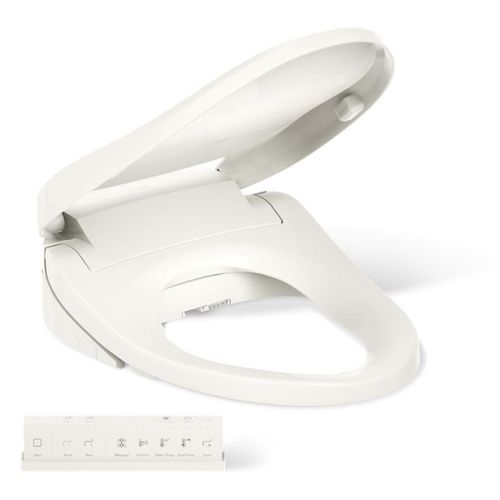 Main product image of PureWash E820 Elongated Bidet Toilet Seat w/ Remote Control (Biscuit)