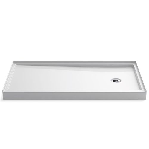 Main product image of Rely 60" X 32" Alcove Shower Base, Right Drain (White)