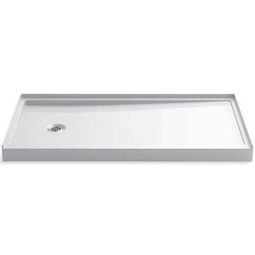 Main product image of Rely 60" X 32" Alcove Shower Base, Left Drain (White), K-8459-0