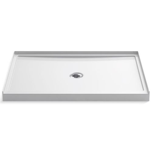 Main product image of Rely 48" X 34" Alcove Shower Base, Center Drain (White), K-8461-0