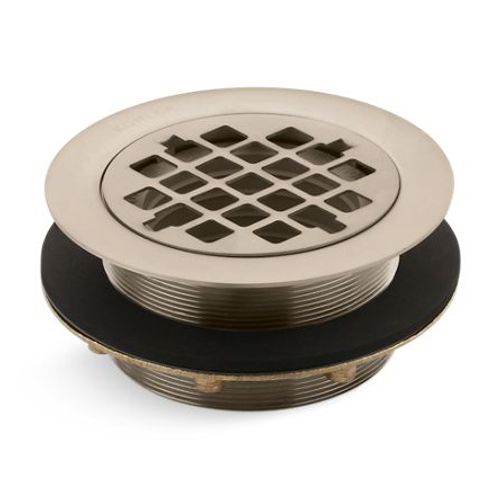 Main product image of Round Shower Drain For Use w/ Plastic Pipe, Gasket Included (Vibrant Brushed Bronze)