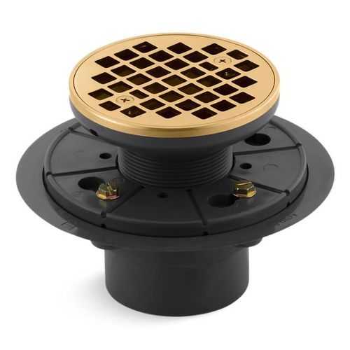 Main product image of Clearflo Round Design Tile-in Shower Drain (Vibrant Brushed Moderne Brass), K-9135-2MB