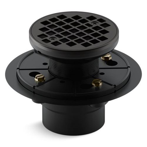 Main product image of Clearflo Round Design Tile-in Shower Drain (Matte Black), K-9135-BL