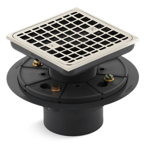 Main product image of Clearflo Square Design Tile-in Shower Drain (Vibrant Polished Nickel), K-9136-SN