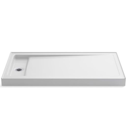 Main product image of Bellwether 60" X 32" Alcove Shower Base, Left Drain (White), K-9163-0