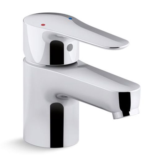 Main product image of July Centerset Commercial Bathroom Faucet w/ Ground Joints, Grid Drain, 0.5 GPM Spray And 3-1/4" Lever Handle (Polished Chrome), K-97283-4-CP