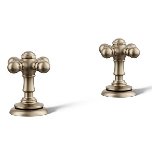 Main product image of Artifacts Cross Bathroom Sink Faucet Handles (Vibrant Brushed Bronze)
