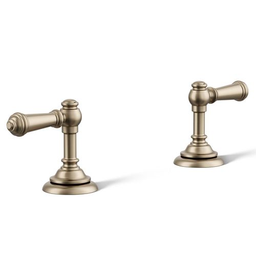 Main product image of Artifacts Lever Bathroom Sink Faucet Handles (Vibrant Brushed Bronze), K-98068-4-BV