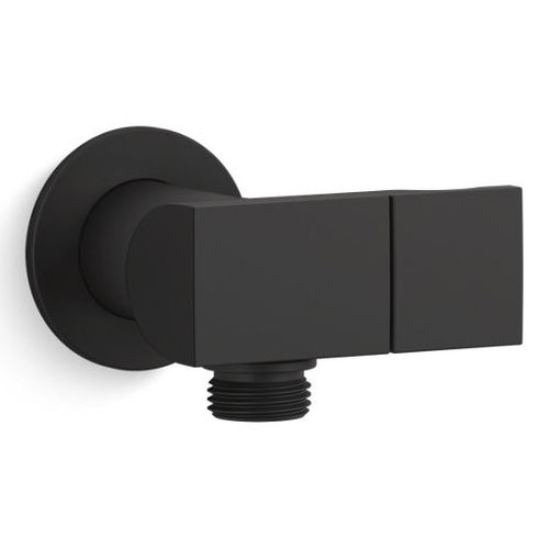 Main product image of Exhale Wall Mount Handshower Holder w/ Supply Elbow And Check Valve (Matte Black)
