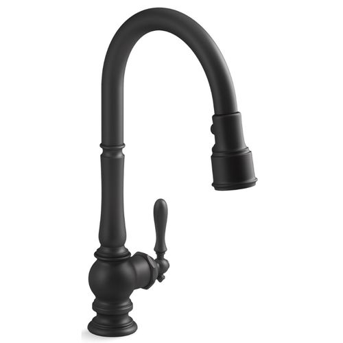 Main product image of Artifacts Pull-down Kitchen Faucet w/ 3-Function Sprayhead (Matte Black), K-99259-BL