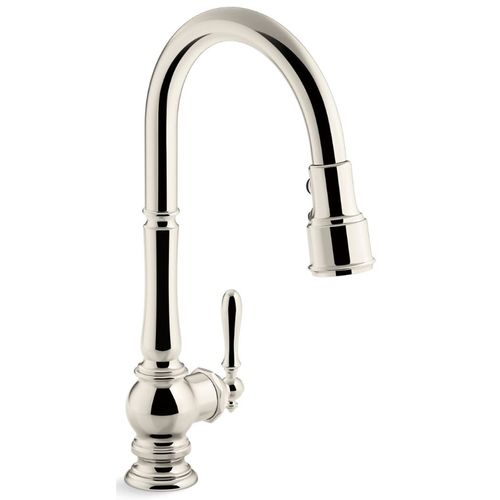 Main product image of Artifacts Pull-down Kitchen Faucet w/ 3-Function Sprayhead (Vibrant Polished Nickel), K-99259-SN