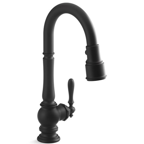 Main product image of Artifacts Pull-down Kitchen Faucet w/ 3-Function Sprayhead (Matte Black), K-99261-BL