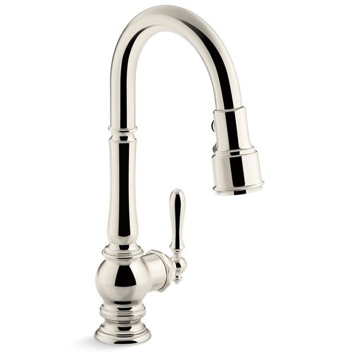 Main product image of Artifacts Pull-down Kitchen Faucet w/ 3-Function Sprayhead (Vibrant Polished Nickel), K-99261-SN