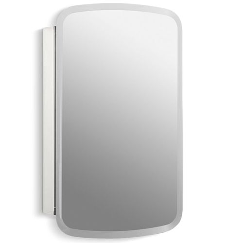 Main product image of Bancroft 20" W X 31" H Aluminum Single-door Medicine Cabinet w/ Mirrored Door, Beveled Edges, K-CB-CLC2031BAN