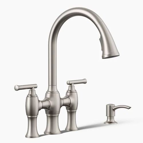 Main product image of Oresund Pulldown Bridge Kitchen Faucet (Vibrant Stainless), K-R28705-SD-VS