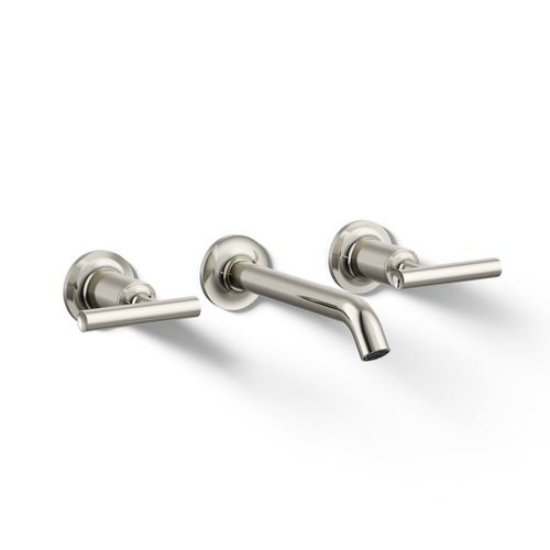 Main product image of Purist Wall Mount Bathroom Faucet w/ Lever Handles, 1.2 GPM (Vibrant Polished Nickel), K-T14413-4-SN