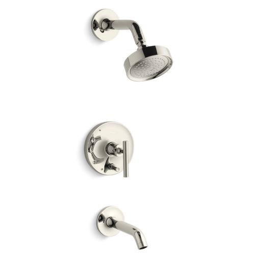 Main product image of Purist Rite-temp Bath And Shower Trim Kit w/ Push-button Diverter And Lever Handle, 2.5 GPM (Vibrant Polished Nickel), K-T14420-4-SN