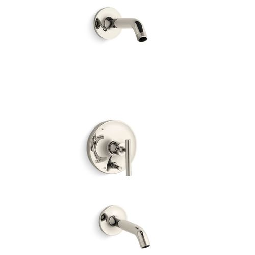 Main product image of Purist Rite-temp Bath And Shower Trim Kit w/ Push-button Diverter And Lever Handle, w/ out Showerhead (Vibrant Polished Nickel)