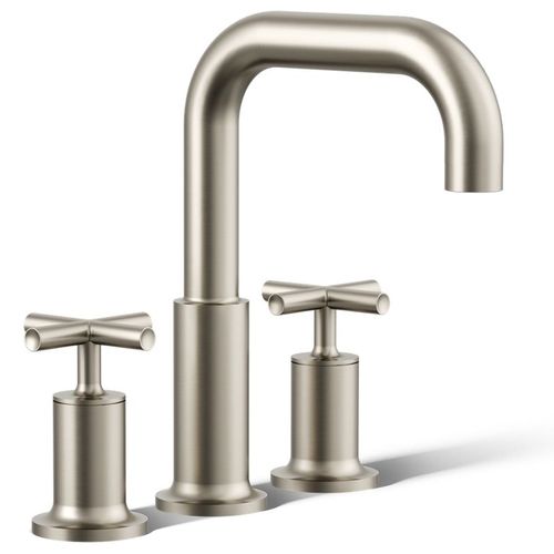 Main product image of Purist Deck Mounted Bath Faucet Trim w/ Cross Handles (Vibrant Brushed Nickel)
